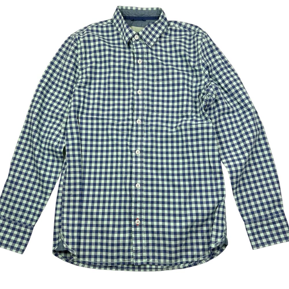 Johnnie B Blue & Green Plaid Button Down Shirt